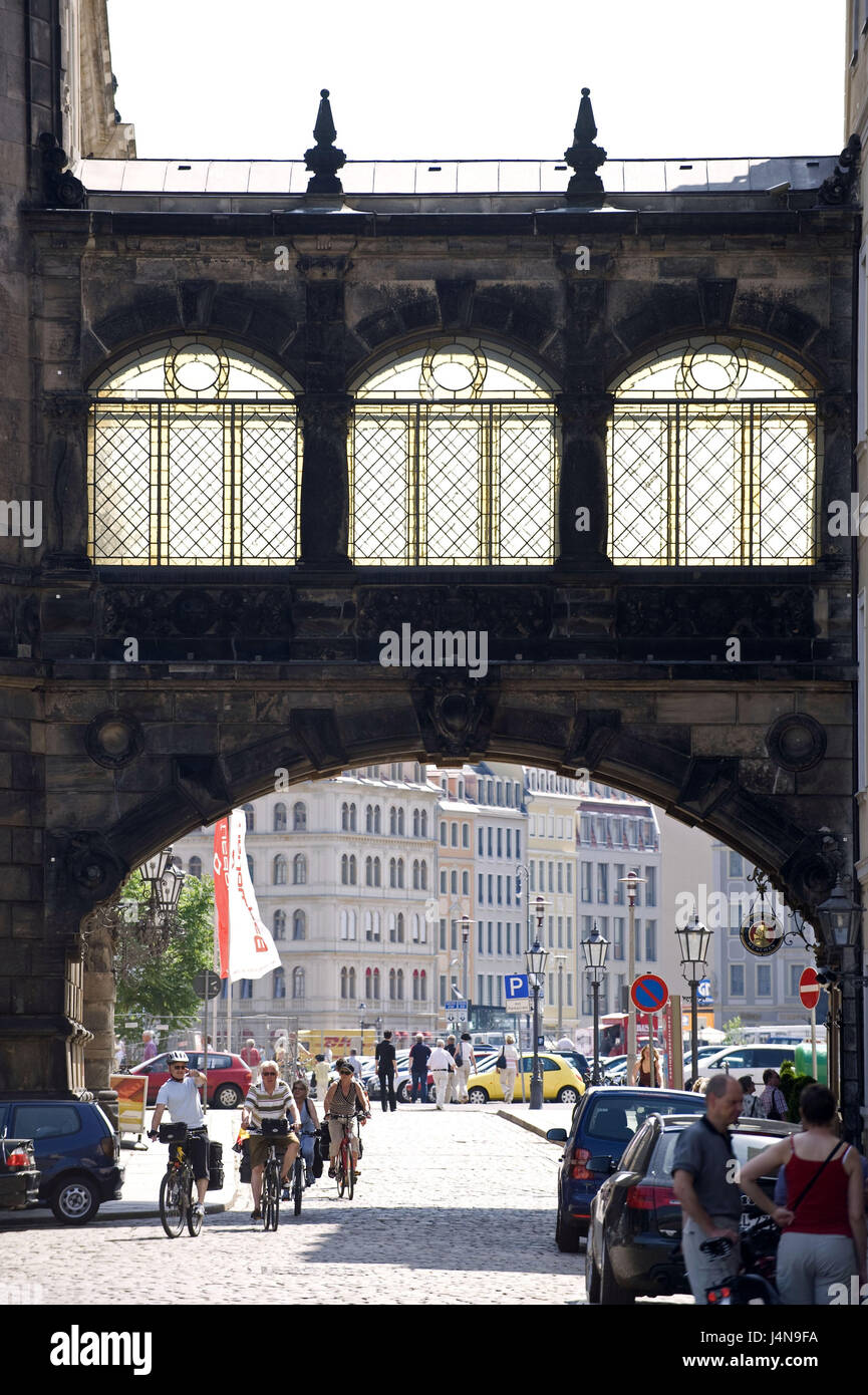 Germany, Saxony, Dresden, Old Town, lock, long walk, person Stock Photo ...