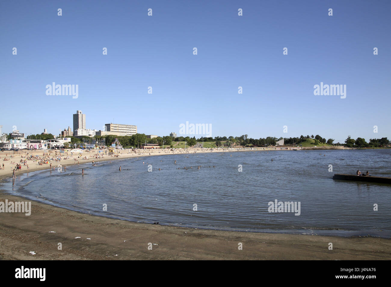 South America, Uruguay, Montevideo, Rio de la Plata, river, coast, shore, Stock Photo