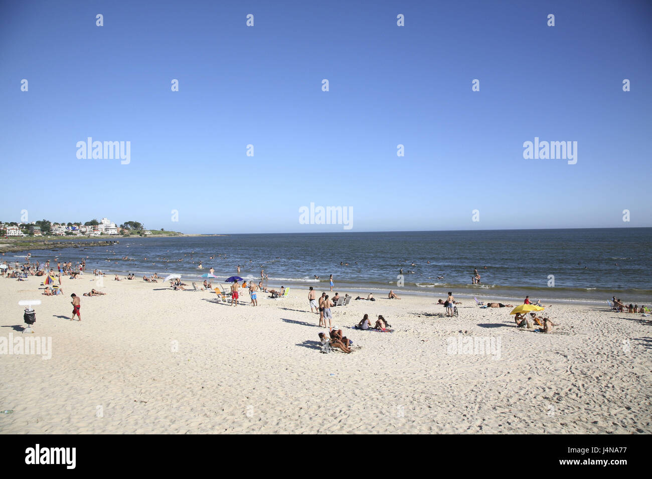 South America, Uruguay, Montevideo, Rio de la Playa de off Pocitos, beach, Stock Photo