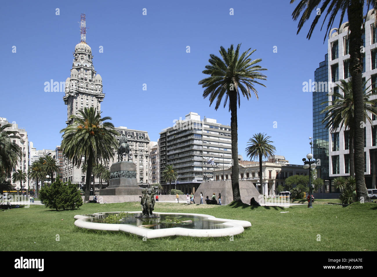 South America, Uruguay, Montevideo, Palacio Salvo, Stock Photo