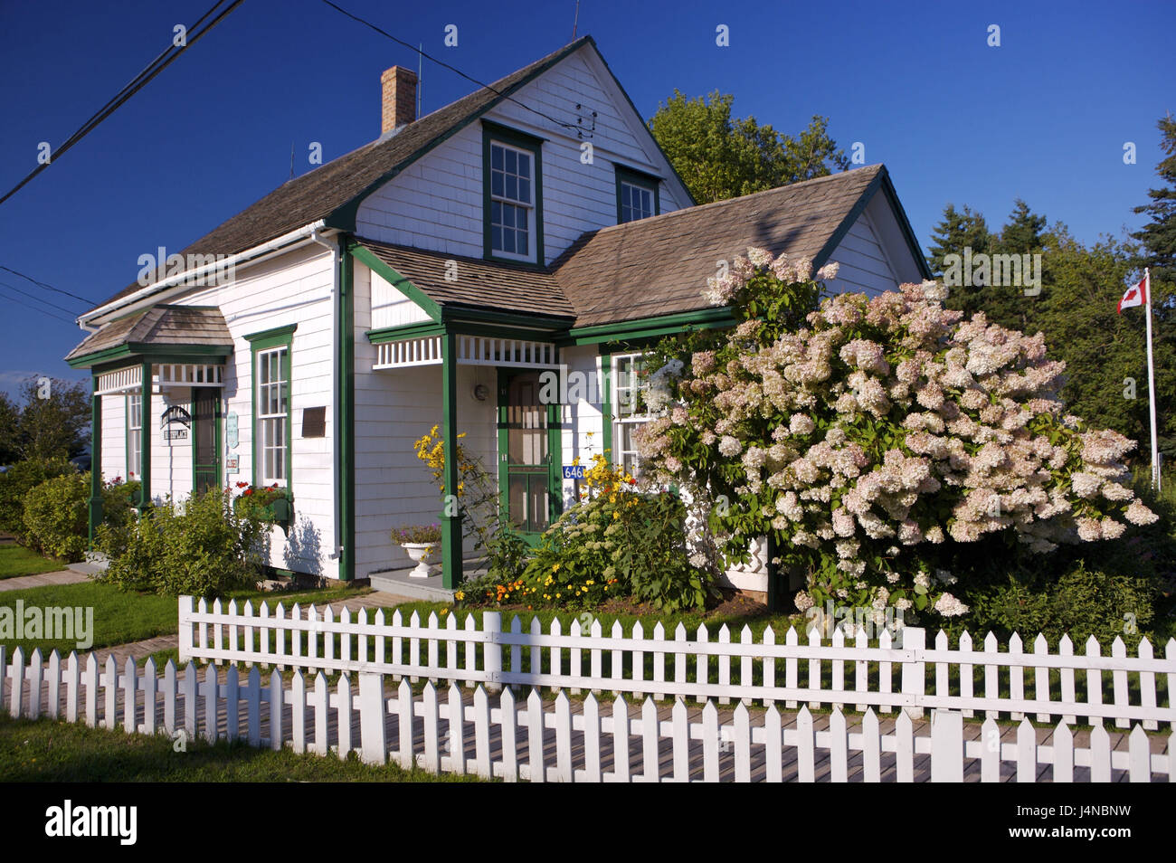 Place of birth, Lucy Maud Montgomery, residential house, New London, Prince Edward Island, Canada, Stock Photo