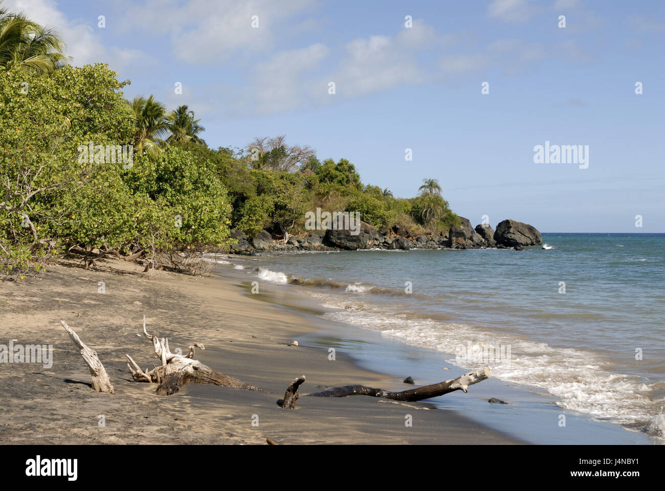 Sandy beach, island Mayotte, Indian ocean, Stock Photo