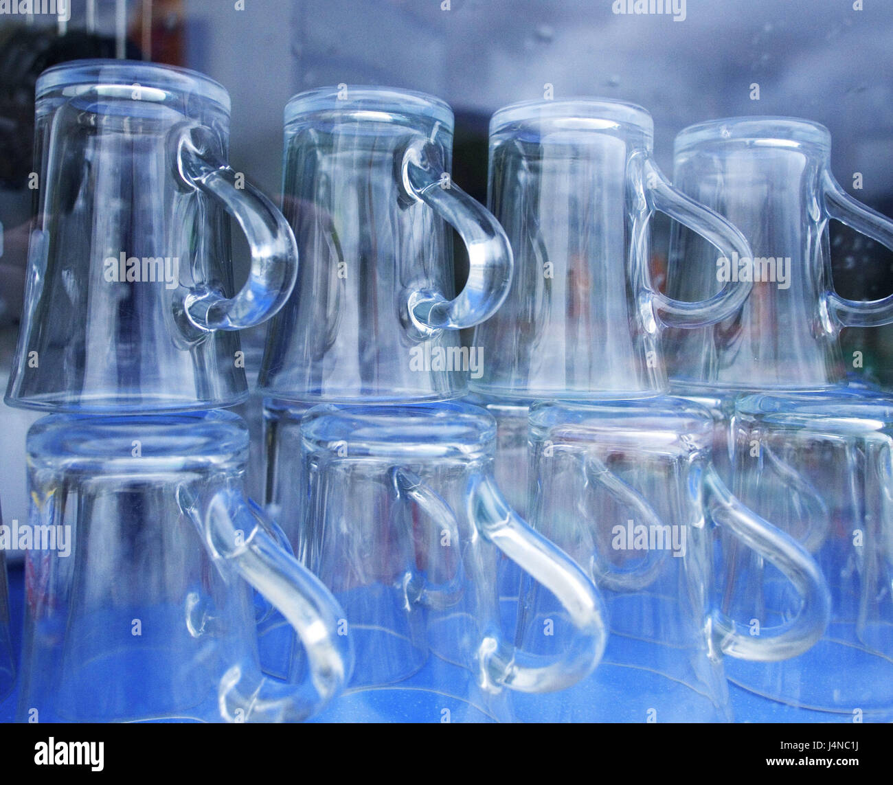 Glasses, stacked, detail, gastronomy, bar, counter, glasses, turned