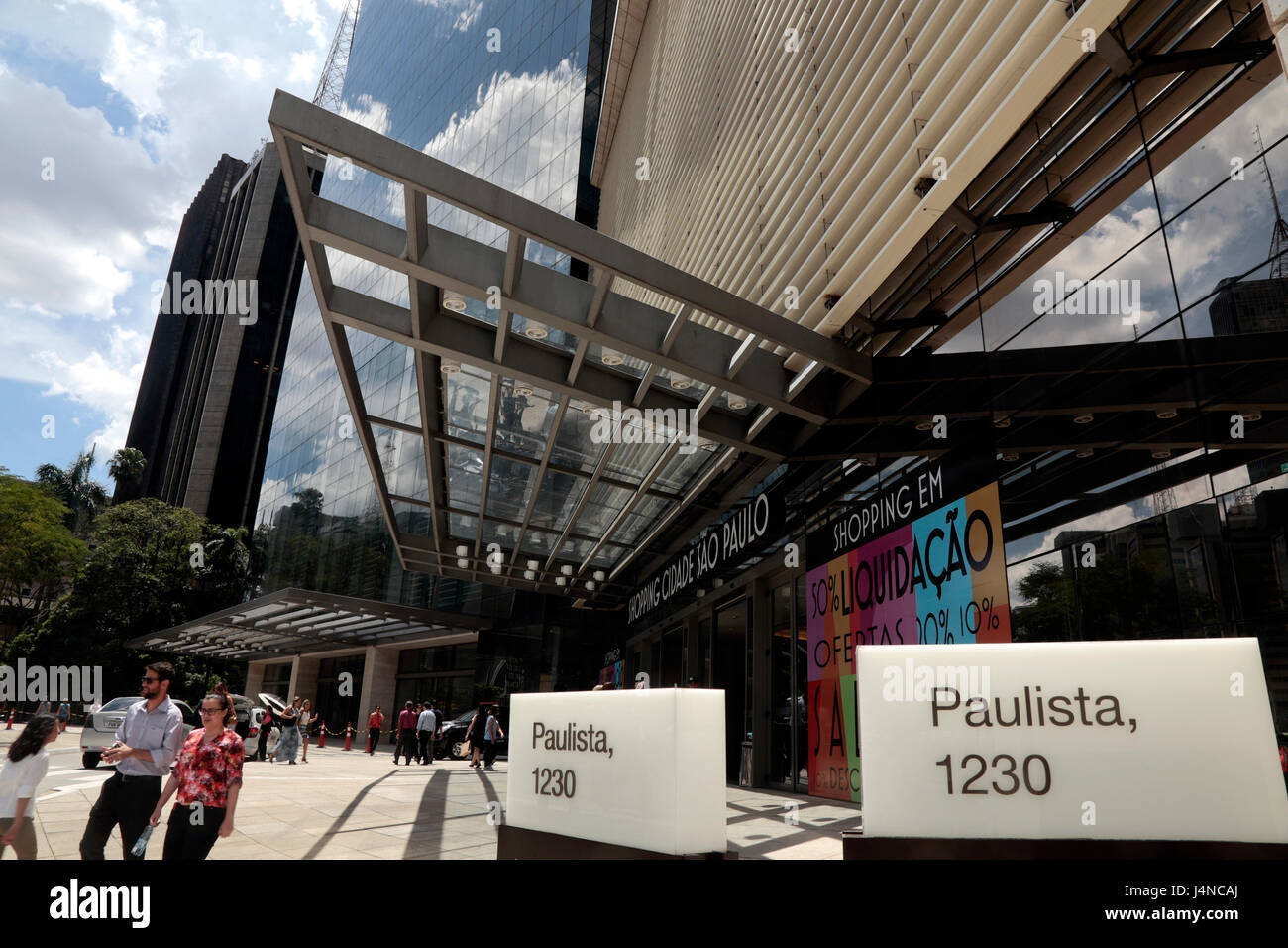 A shopping mall in the Paulista Avenue financial center at Sao Paulo