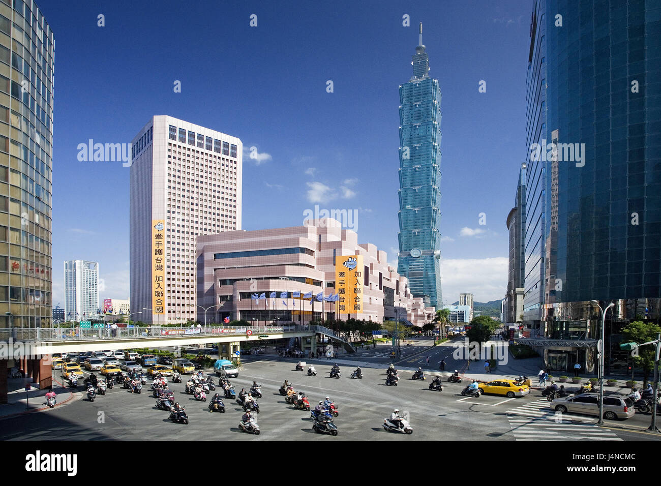 Taiwan, Taipeh, town view, Taipei Financial centre, street, traffic, no property release, Asia, Eastern Asia, town, capital, city, metropolis, building, skyscraper, high rise, architecture, traffic, Stock Photo