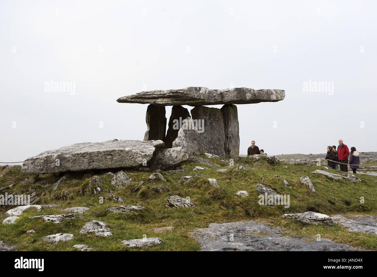 Ireland, west coast, Burren, Poulnabrone dolmens, Stock Photo