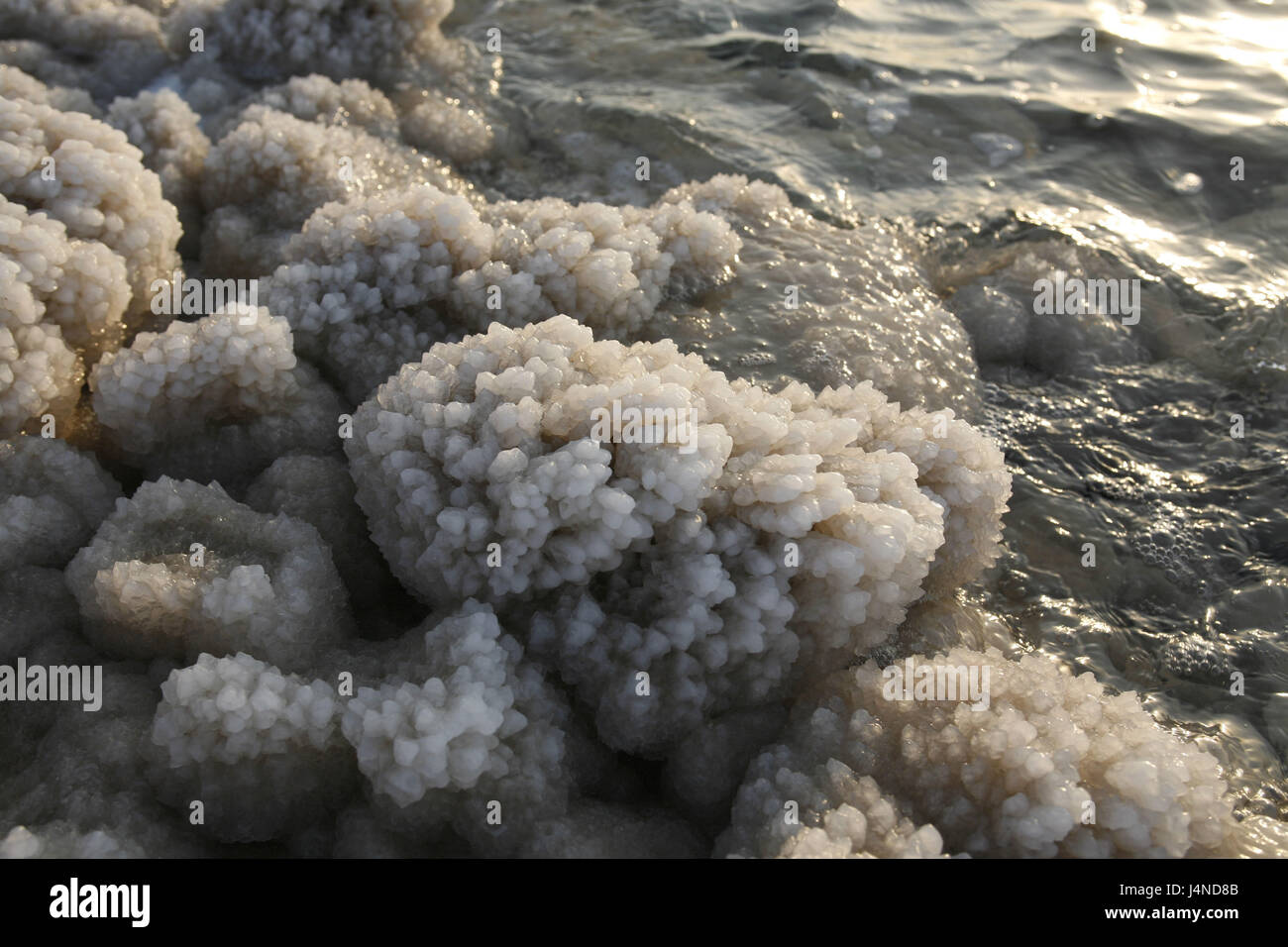 The Middle East, Jordan, dead sea, salt deposits, Stock Photo