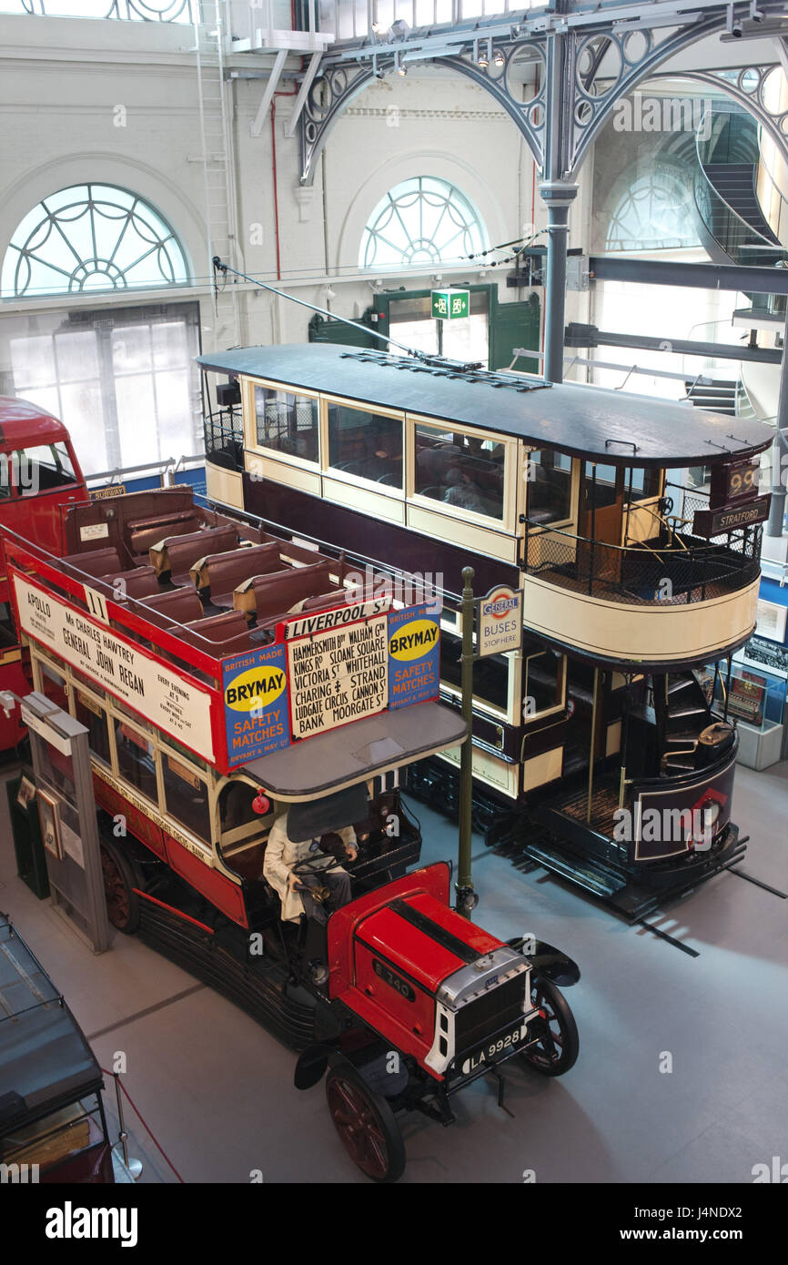 Great Britain, England, London, London transport museum, vehicles, historically, Stock Photo