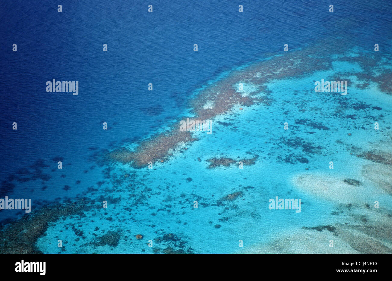Aerial shots, the Maldives, atolls, coral reefs, Stock Photo