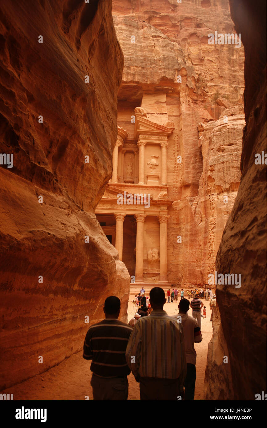 The Middle East, Jordan, Petra, treasure house, tourist, Stock Photo