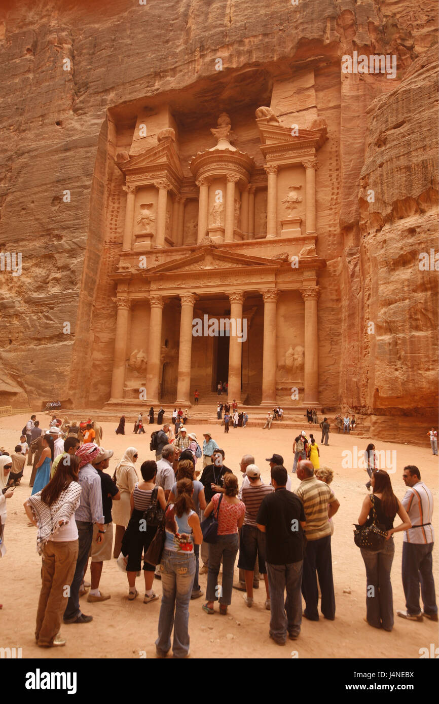 The Middle East, Jordan, Petra, treasure house, tourist, Stock Photo