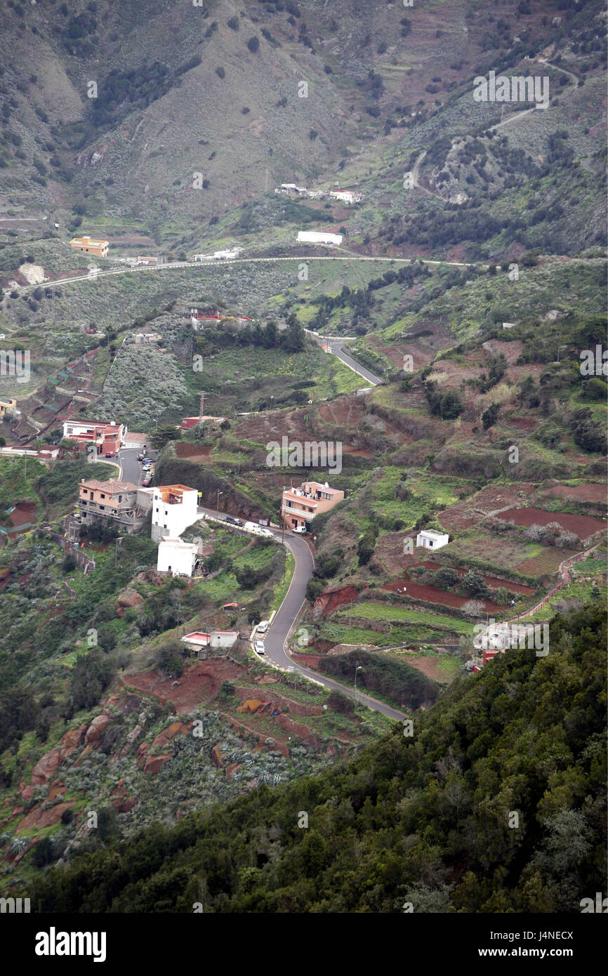 Spain, Tenerife, Anaga mountains, mountain village, Stock Photo