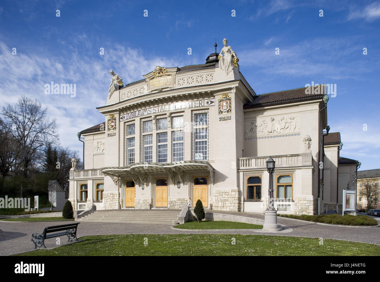 Austria, Carinthia, Klagenfurt, municipal theatre, Stock Photo
