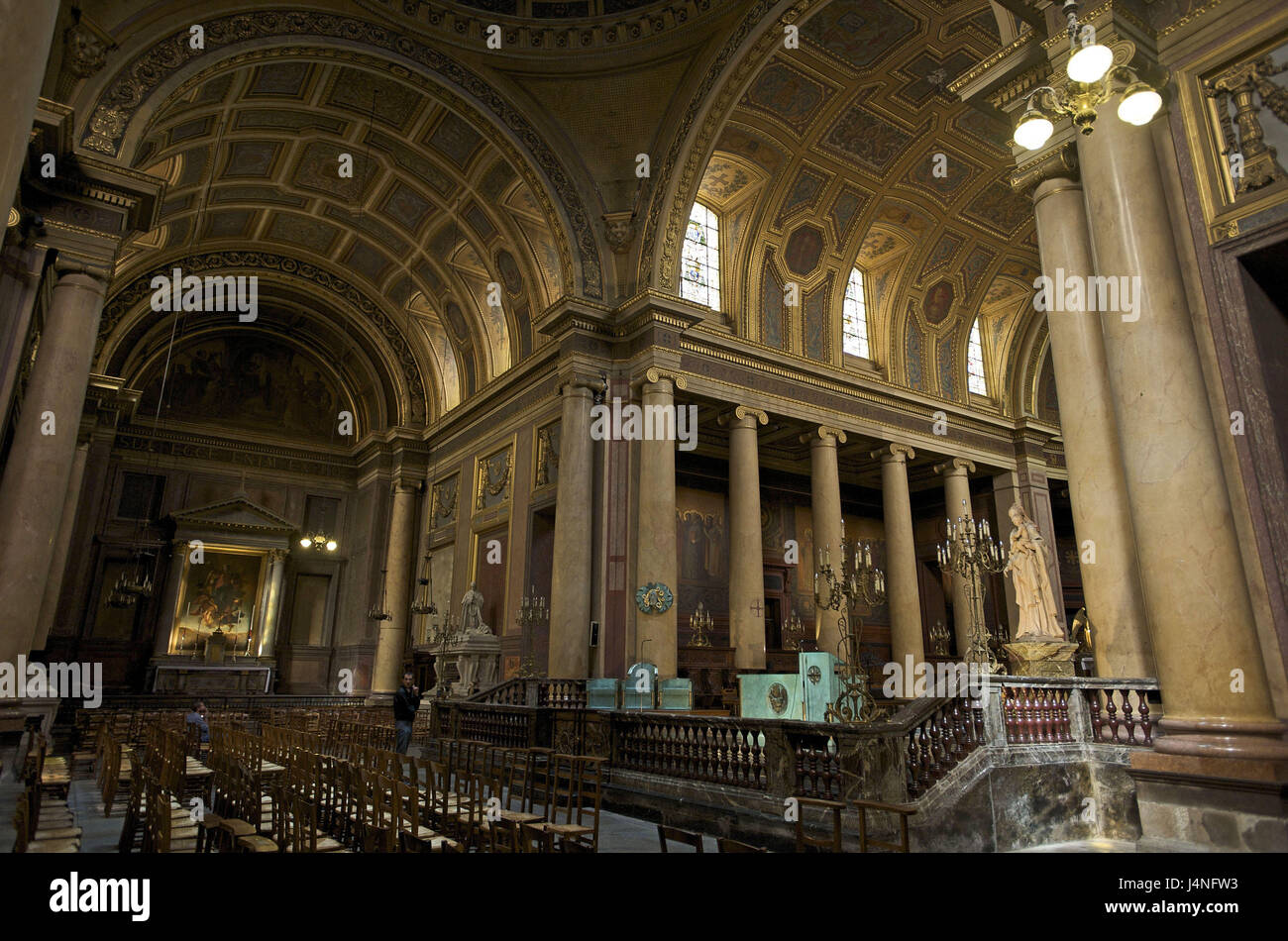 France, Brittany, Rennes, St-Pierre Kathedrale, interior shot, Stock Photo
