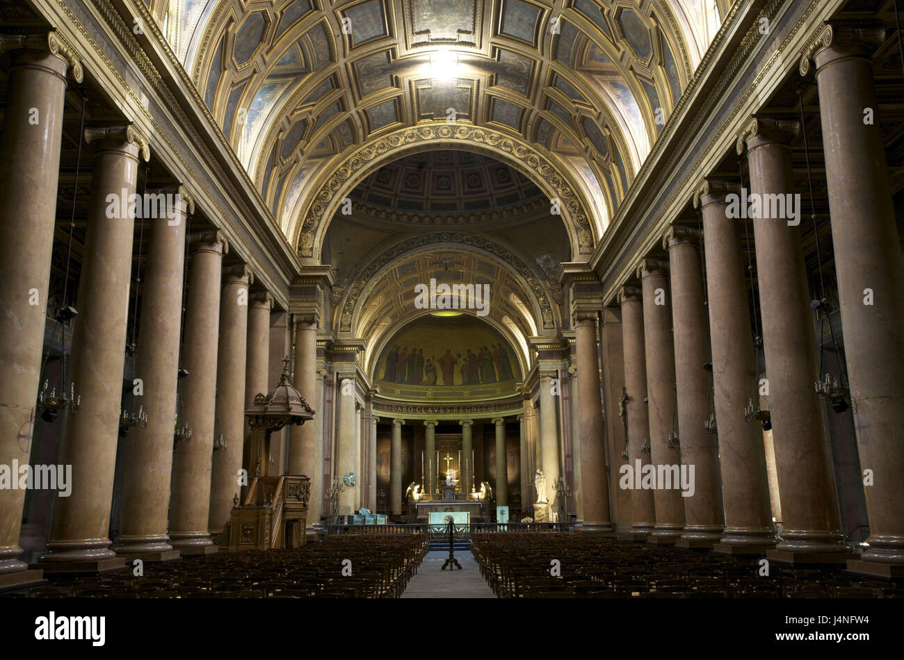 France, Brittany, Rennes, St-Pierre Kathedrale, interior shot, Stock Photo