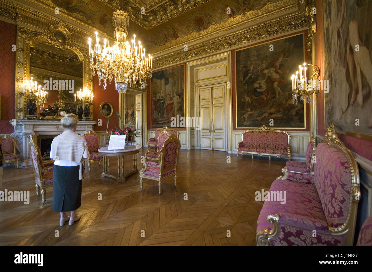 France, Paris, Ministere of the Affaires Etrangeres, drawing room you Congres, Stock Photo