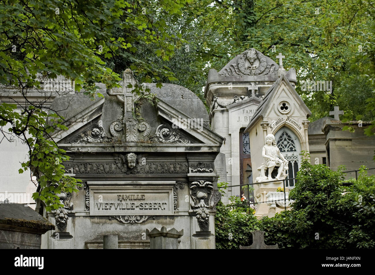 France, Paris, Cimetiere you Pere-laughing As sharp, tombs, Stock Photo