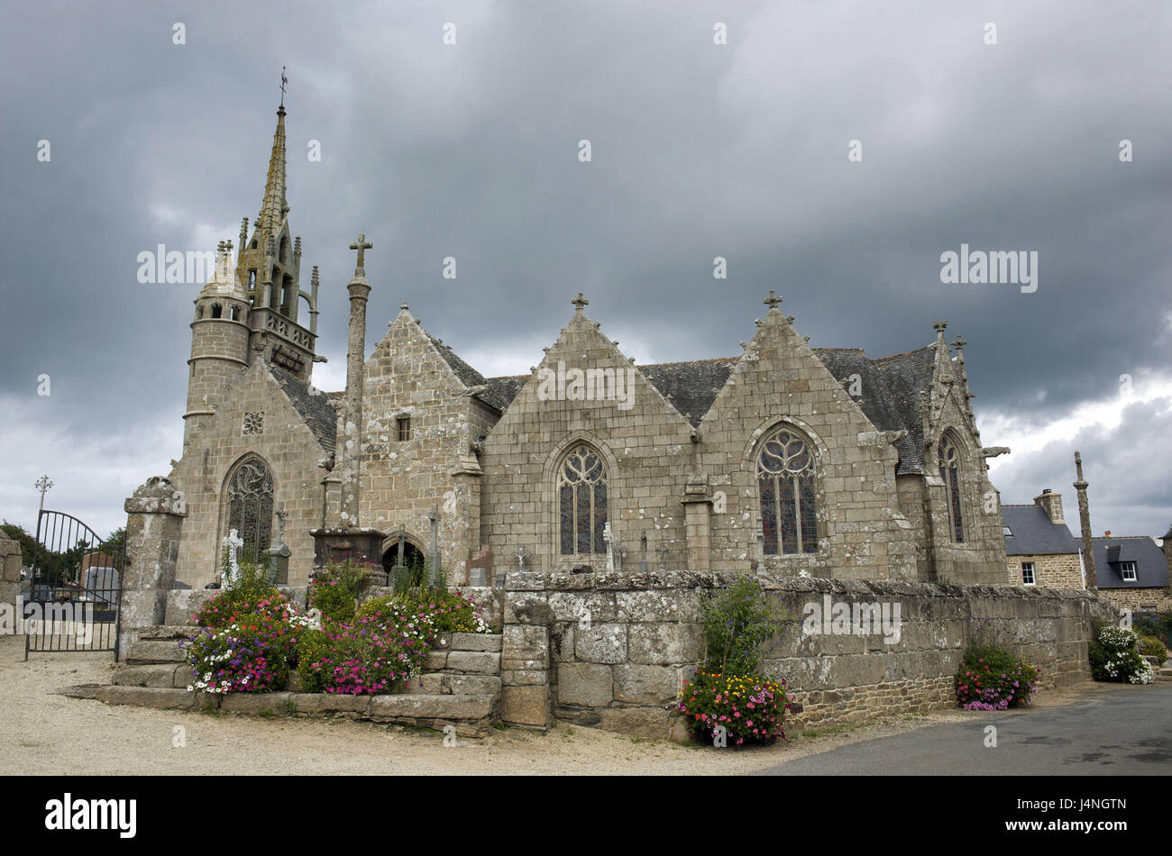 France, Brittany, Tredrez, church, Stock Photo