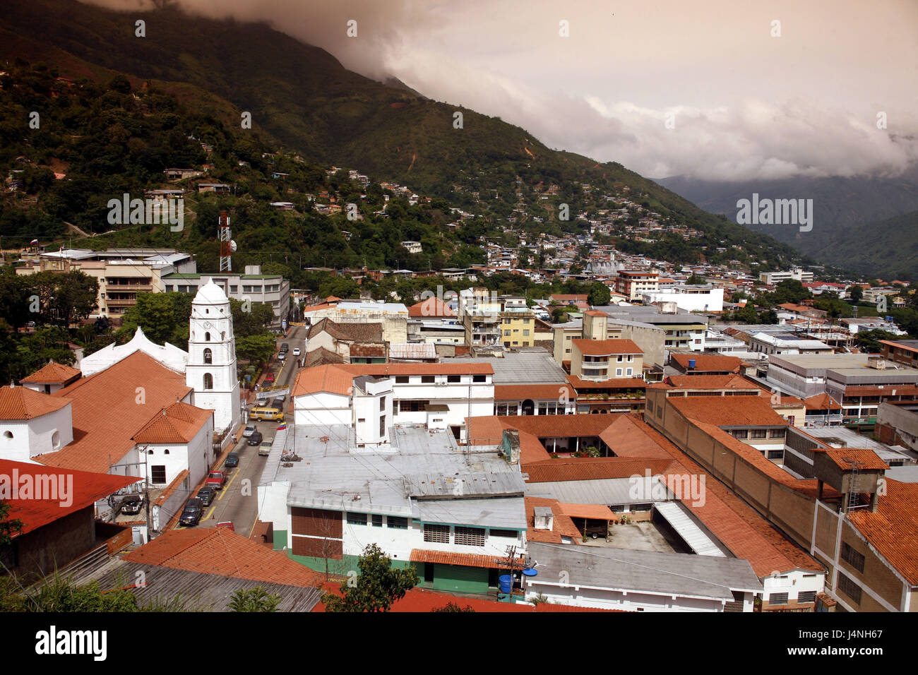 Venezuela, the Andes, Trujillo, town overview, Stock Photo