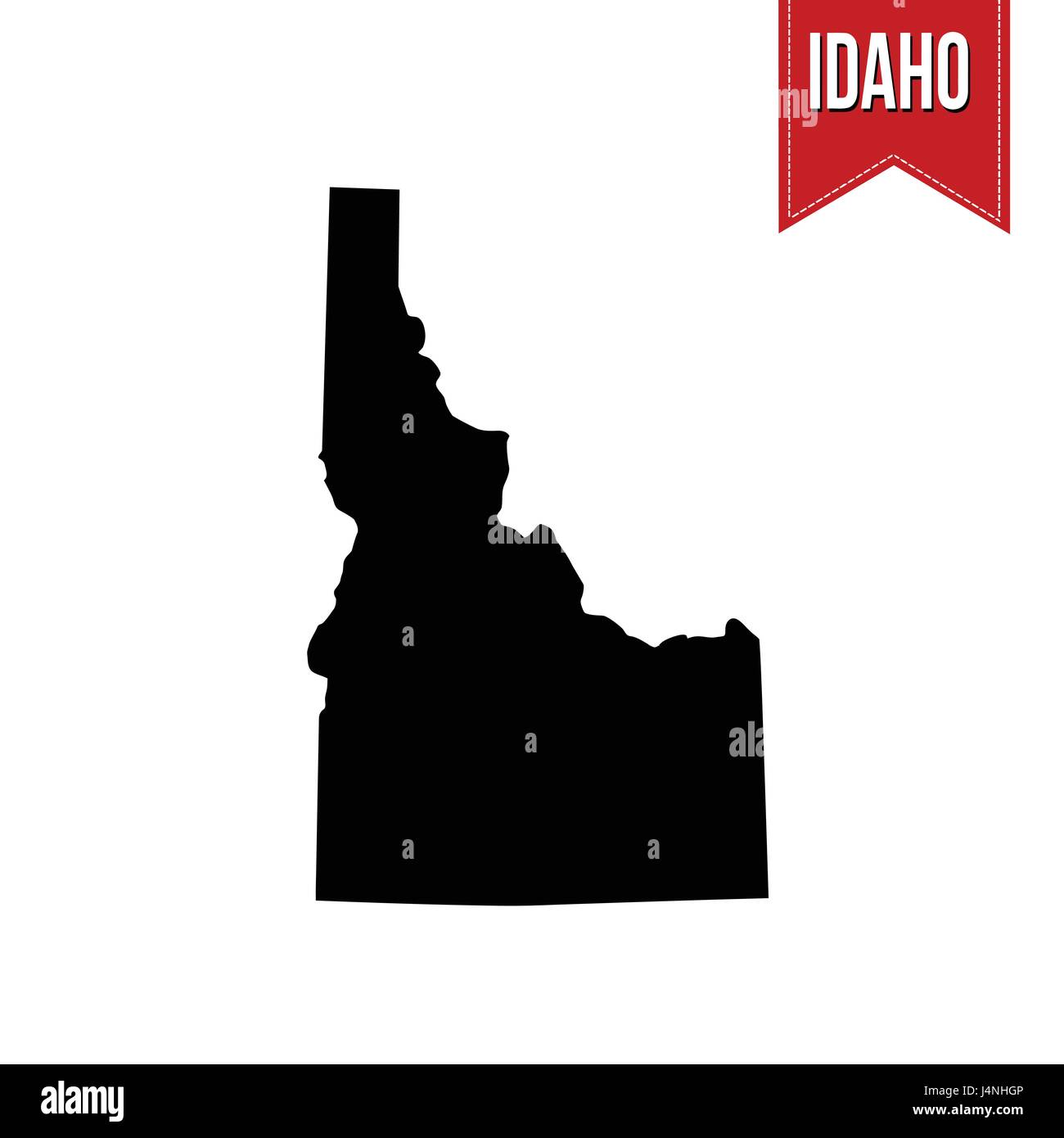Map of Idaho on white background, vector illustration Stock Vector