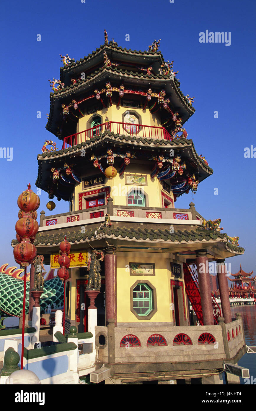 Taiwan Kaohsiung Lotussee Spring Pavilion And Autumn