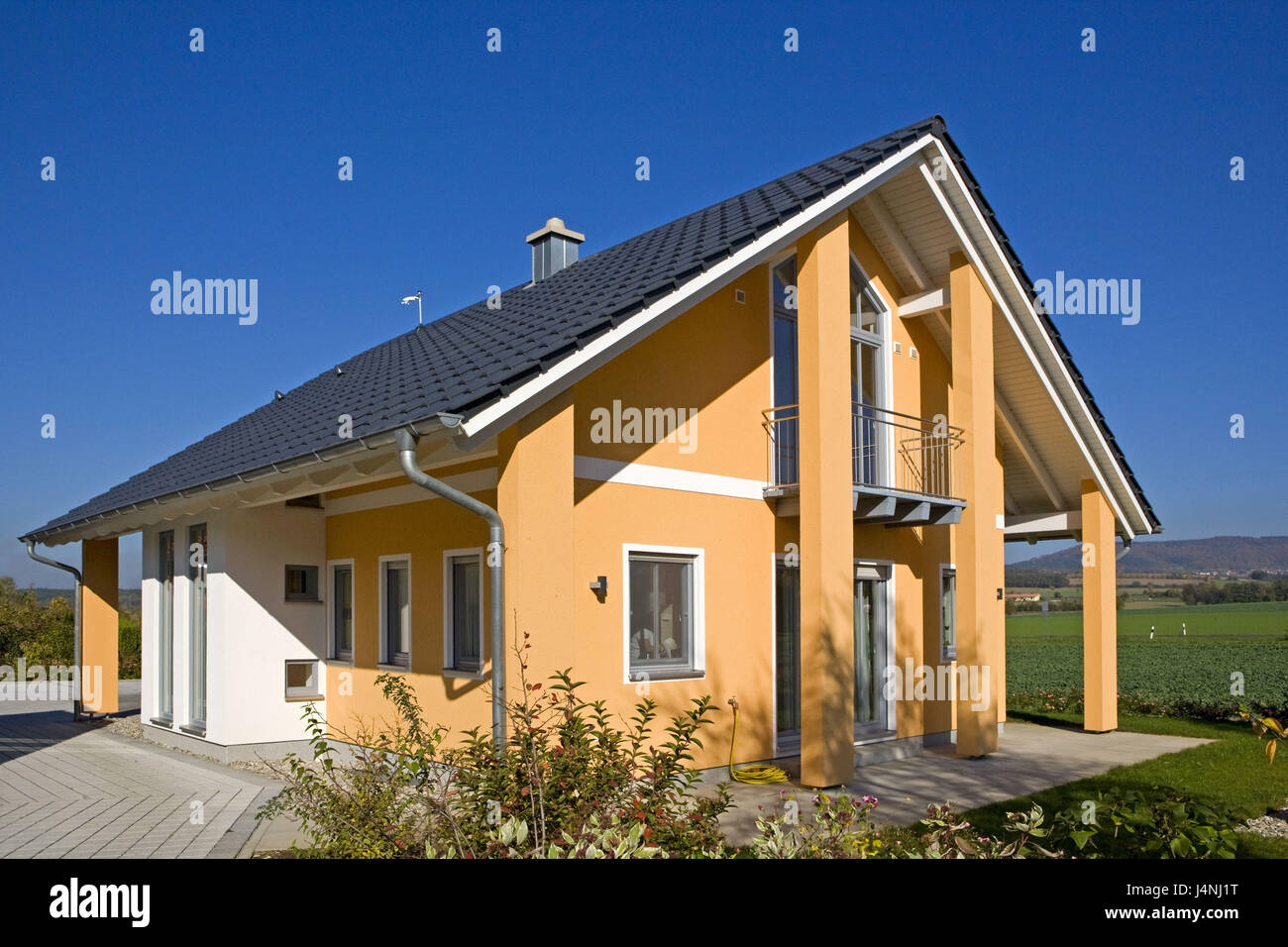 Single-family dwelling, garden, Stock Photo