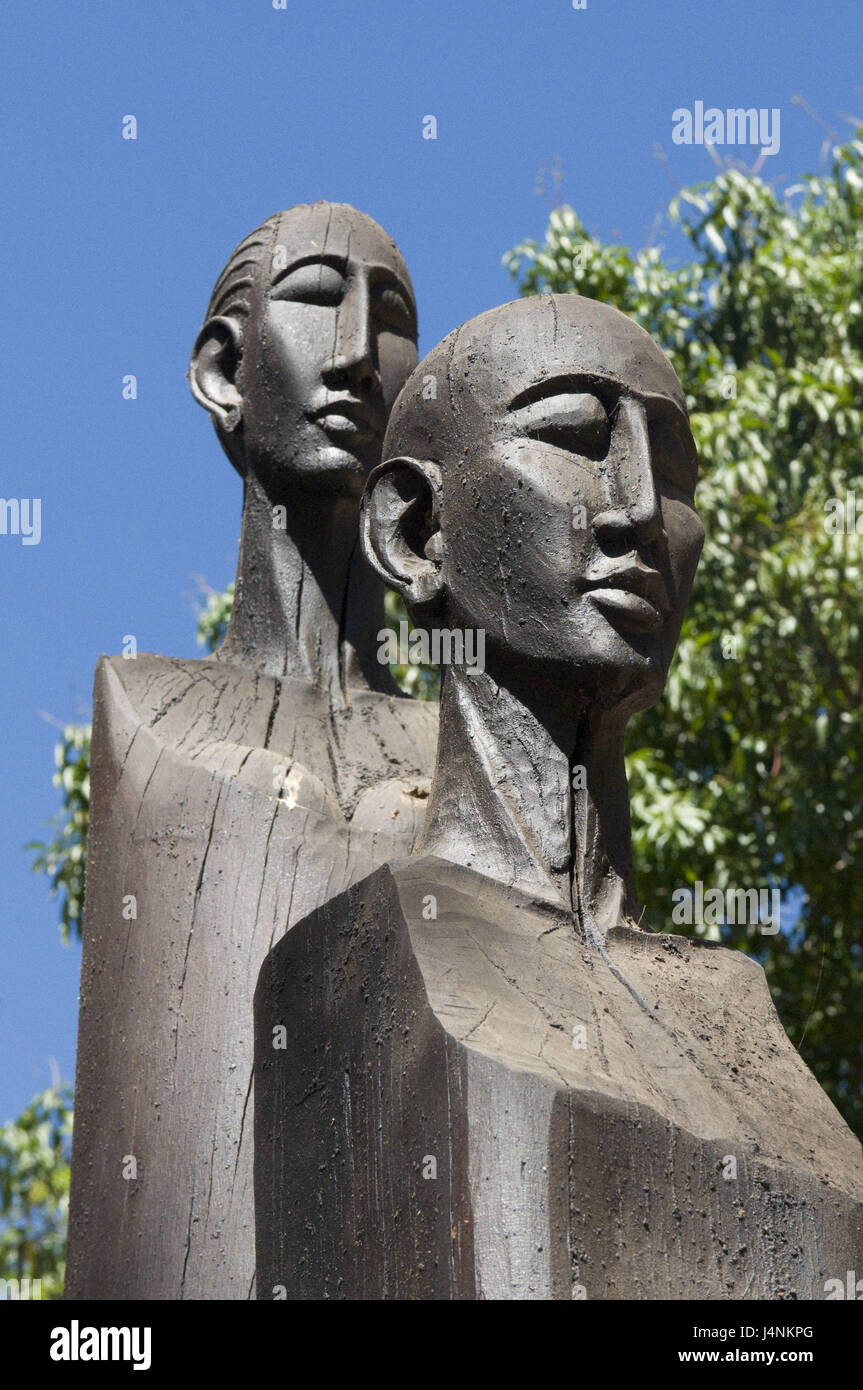 Madagascar, Ankarafantsika Nationwide park, sculptures, in African way, Stock Photo