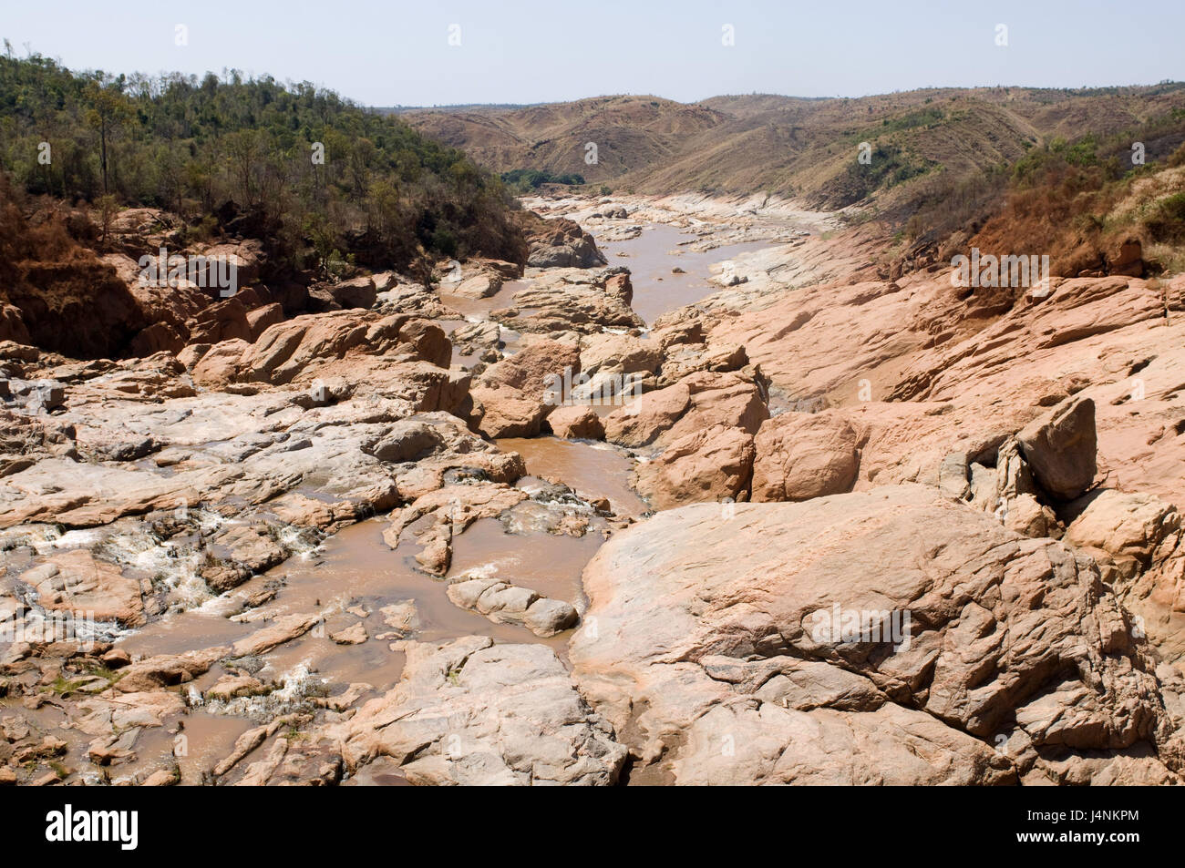 Madagascar, Bestikoba flux, rock, flux narrowness, Stock Photo