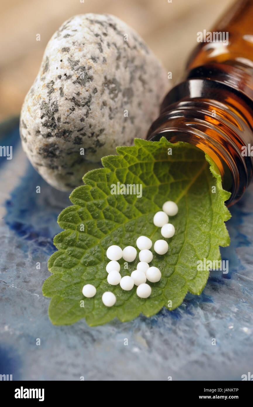 Nature medicine, homoeopathy, Globuli, vegetable active ingredients, Stock Photo