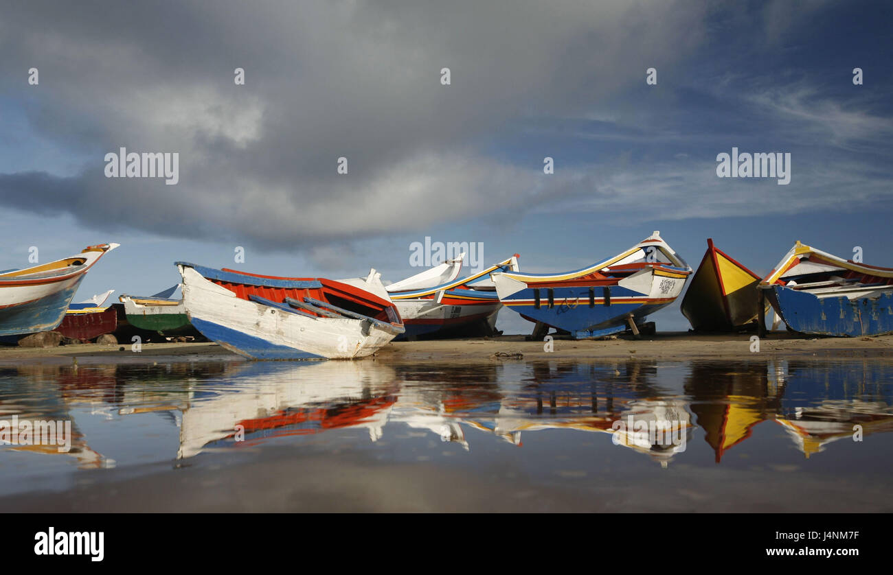 Venezuela, Isla Margarita, el Tirano, harbour, fishing boats, Stock Photo