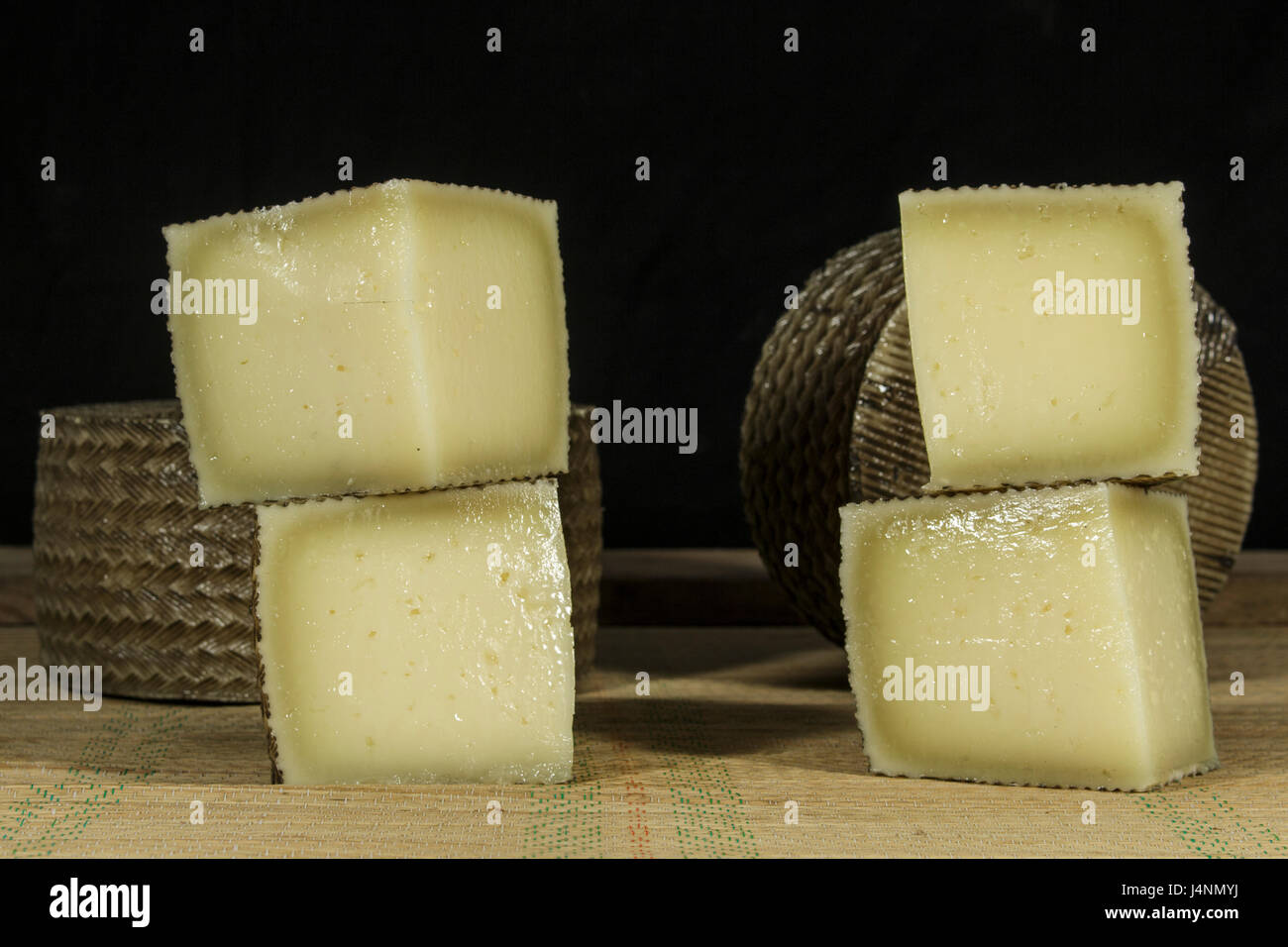 Manchego Curado cheese made with sheep milk Stock Photo Alamy