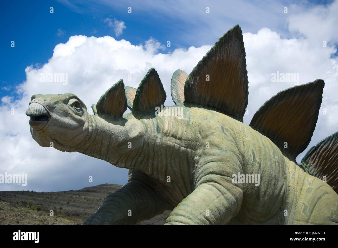 Life size replica of Stegosaurus dinosaur in Peñaportillo site near Munilla  village, La Rioja, Spain. Stegosauria eStegosaurus estegosaurio Stock Photo  - Alamy, image size:1300x955