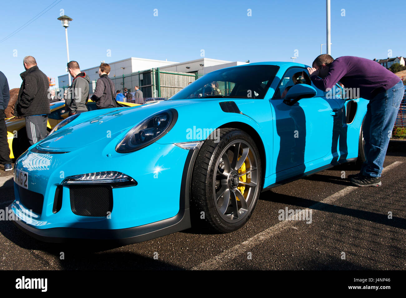 Porsche 911's at a car meet in Liverpool Stock Photo