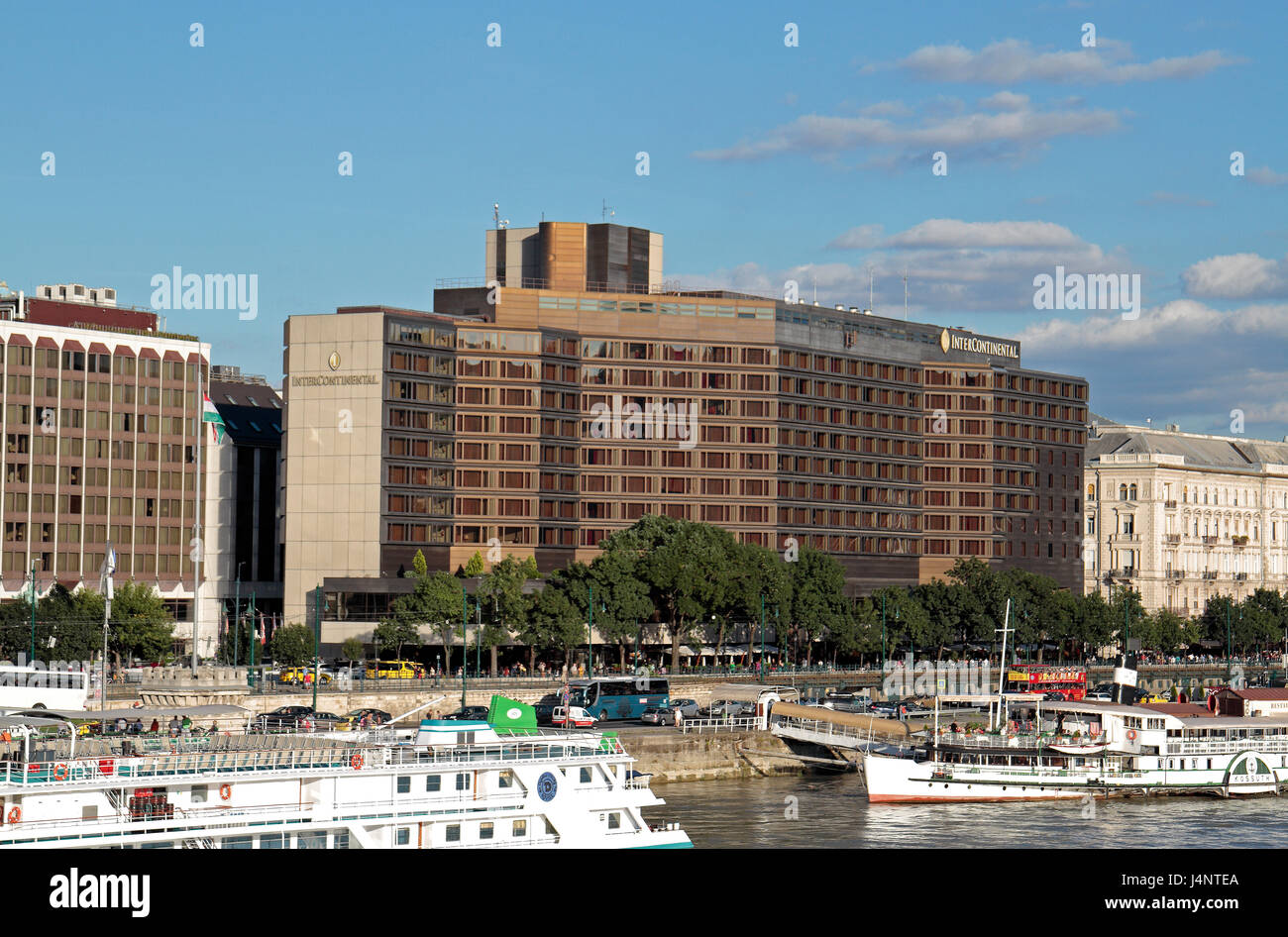 The InterContinental Budapest on the banks of the River Danube in Budapest, Hungary. Stock Photo