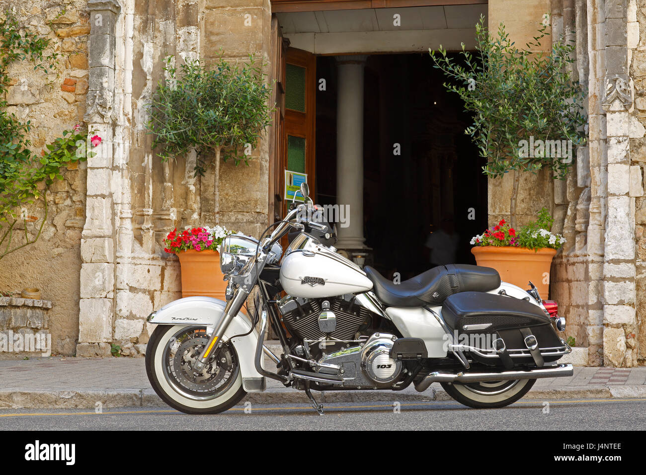 Harley Davidson, Bargemon, Var, Provence-Alpes-Cote d'Azur, France Stock Photo