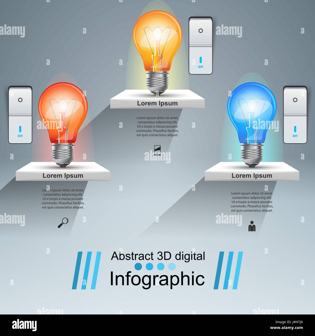 Infographic design. Bulb, Light icon Stock Vector Image & Art - Alamy