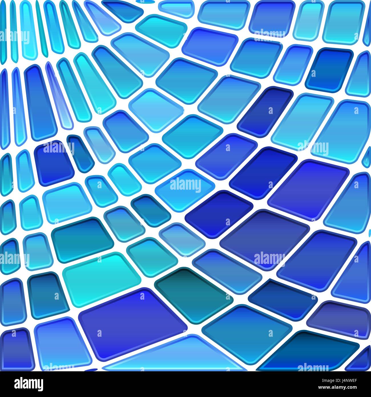 abstract vector stained-glass mosaic background - light and bright blue ...