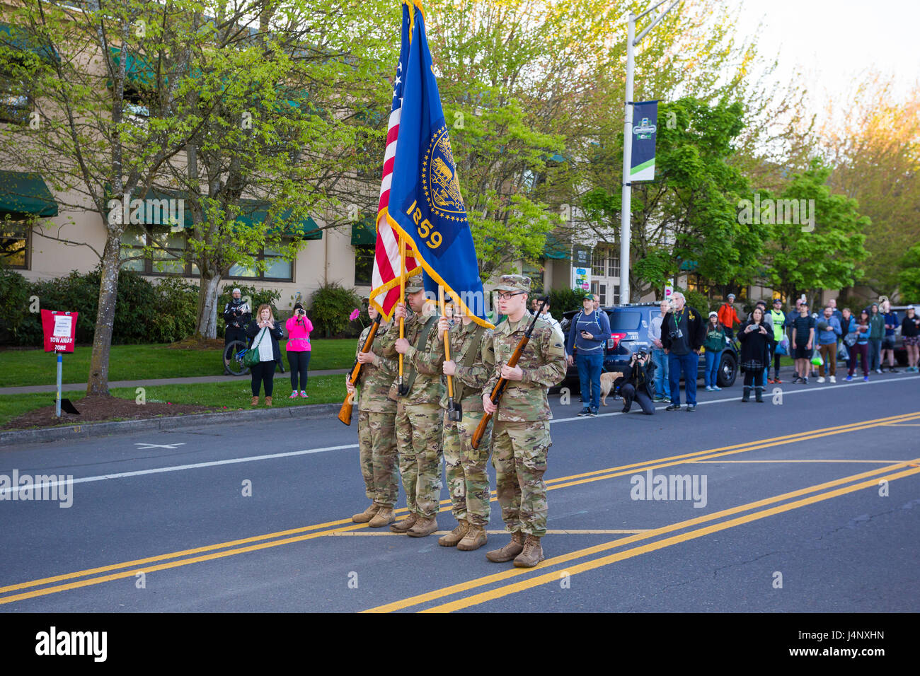 2017 Eugene Marathon Race Stock Photo