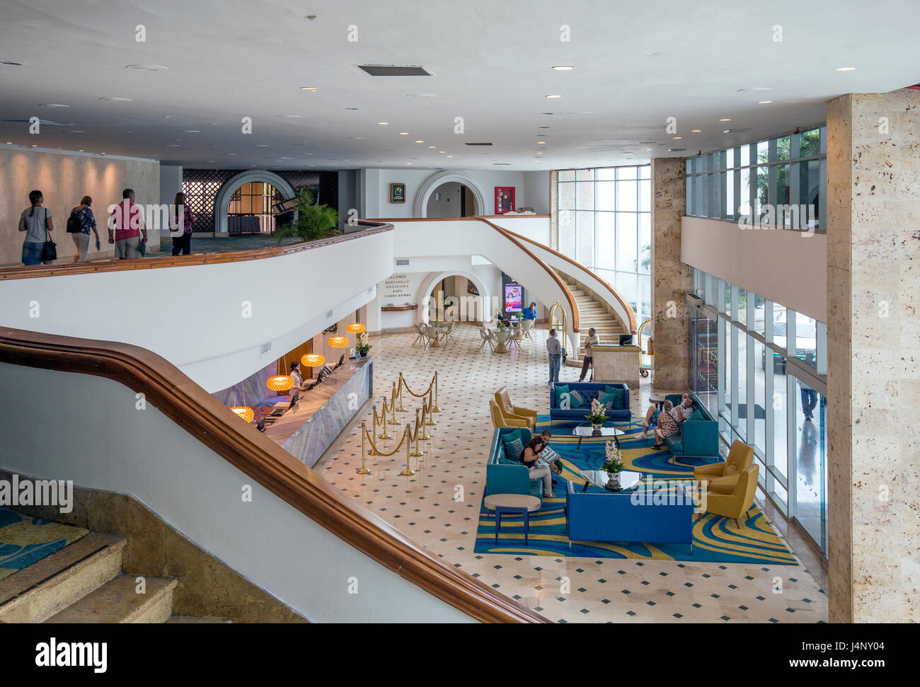 Hilton Hotel in Cartagena de Indias. In 1980 Hilton Cartagena inaugurated, becoming the first Hilton Hotel in Colombia. Stock Photo