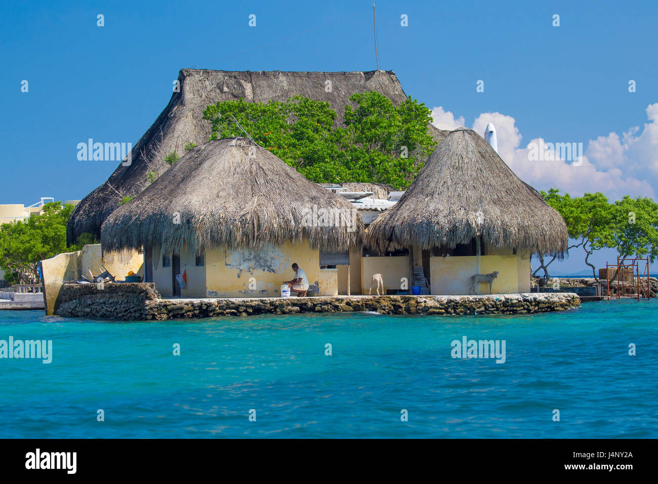 Caribbean Sea, Isla Grande, Rosario Islands, Cartagena de Indias, Bolivar, Colombia, South America Stock Photo