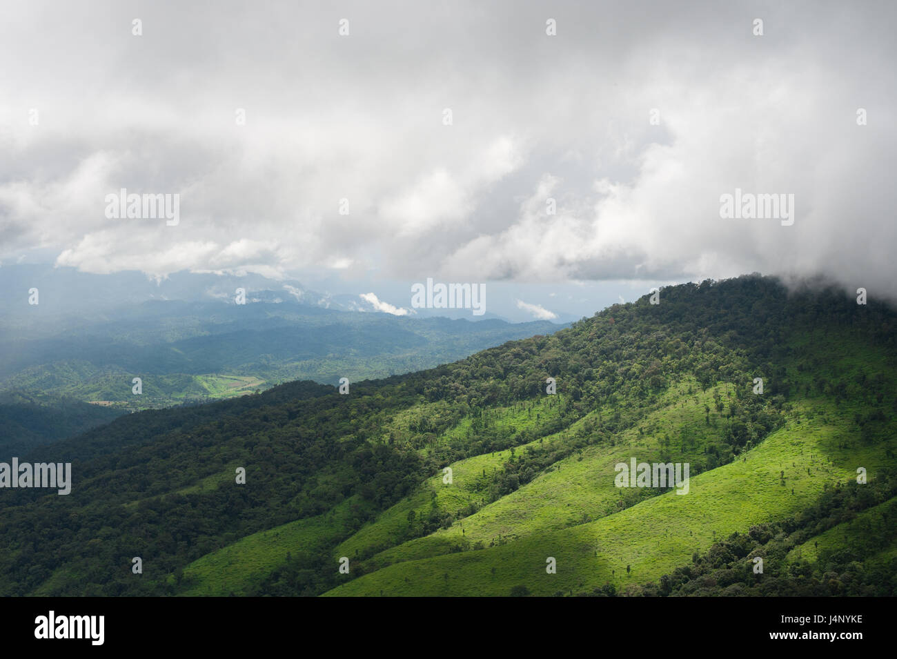 Beautiful mountains landscape and cloud blue sky Stock Photo - Alamy
