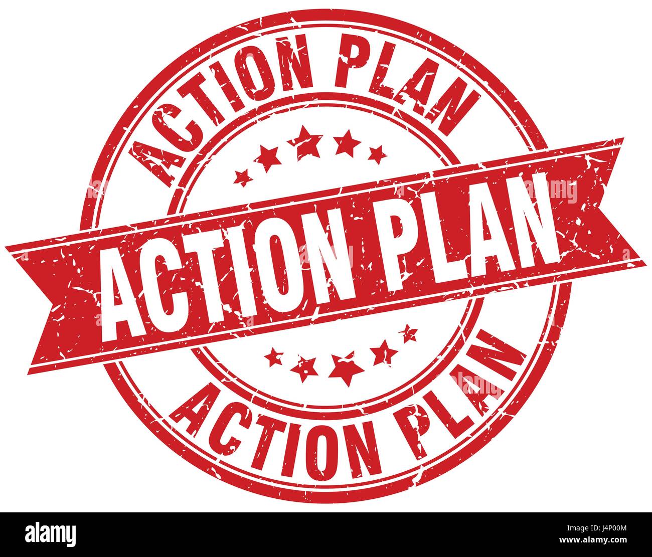 action plan round grunge ribbon stamp Stock Vector Image & Art - Alamy