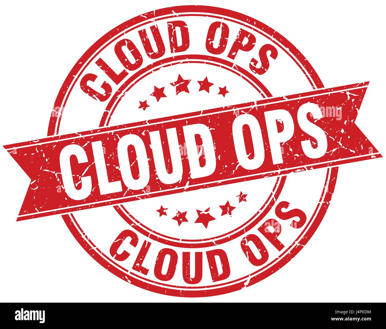 cloud ops round grunge ribbon stamp Stock Vector Image & Art Alamy