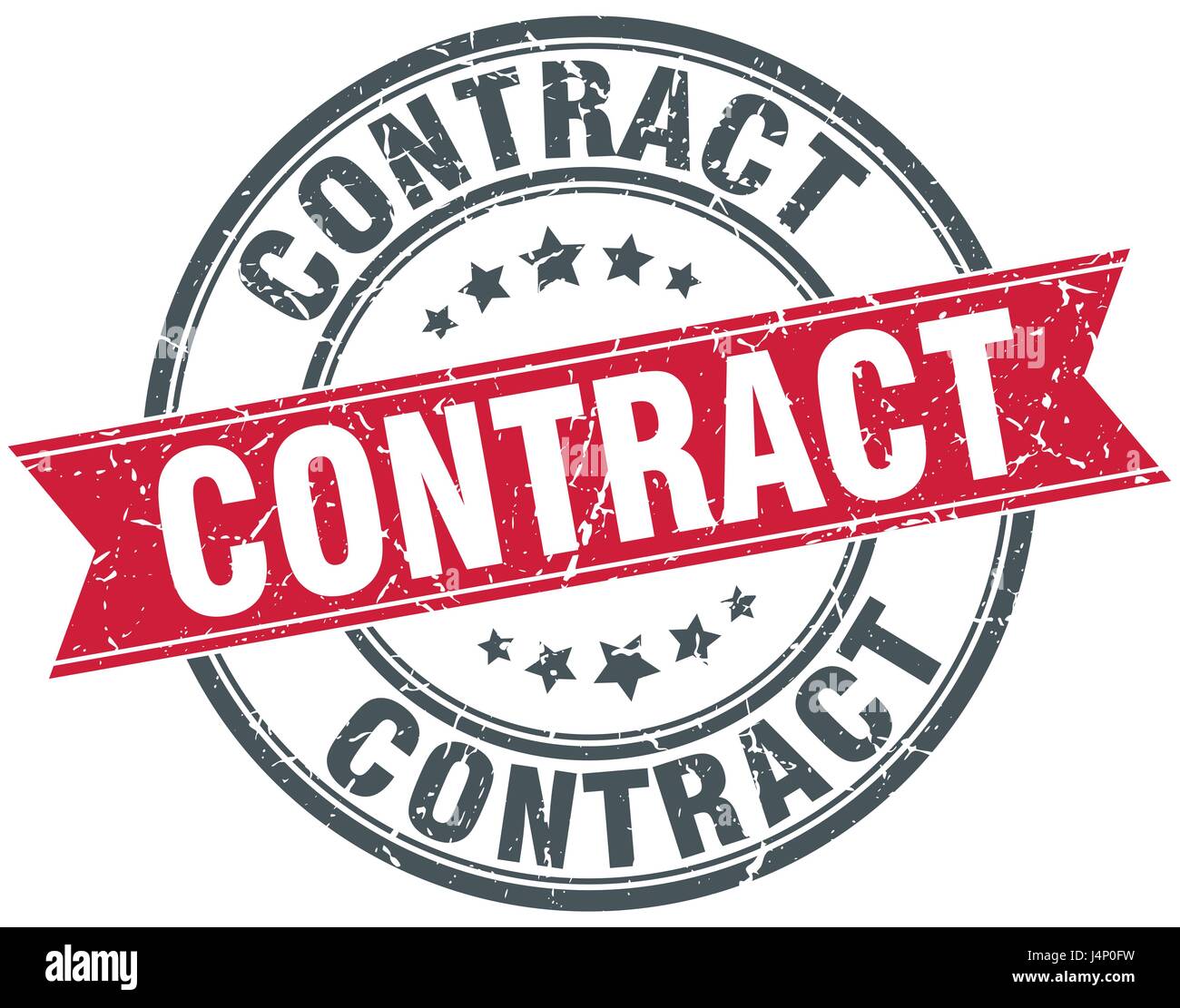 contract round grunge ribbon stamp Stock Vector Image & Art - Alamy