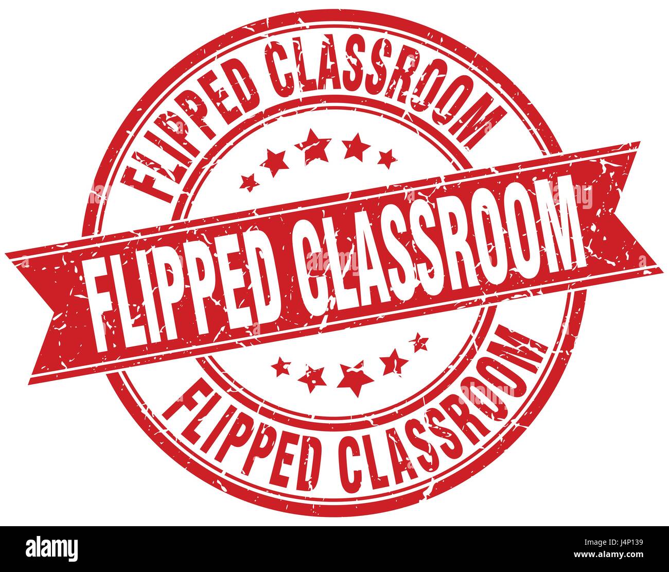Fliped Rounded flipped classroom round grunge ribbon stamp Stock Vector Image & Art ...