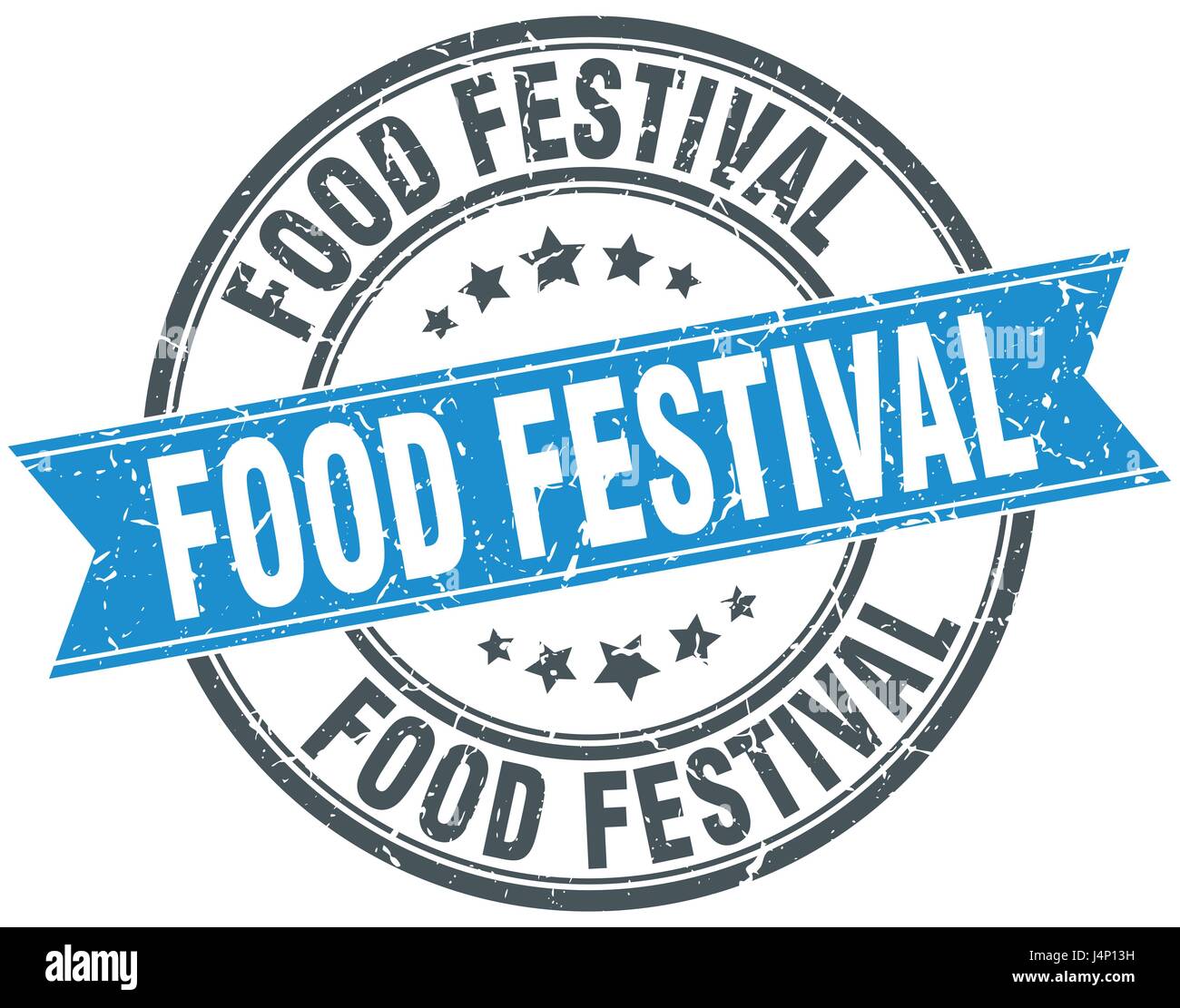 food festival round grunge ribbon stamp Stock Vector Image & Art - Alamy