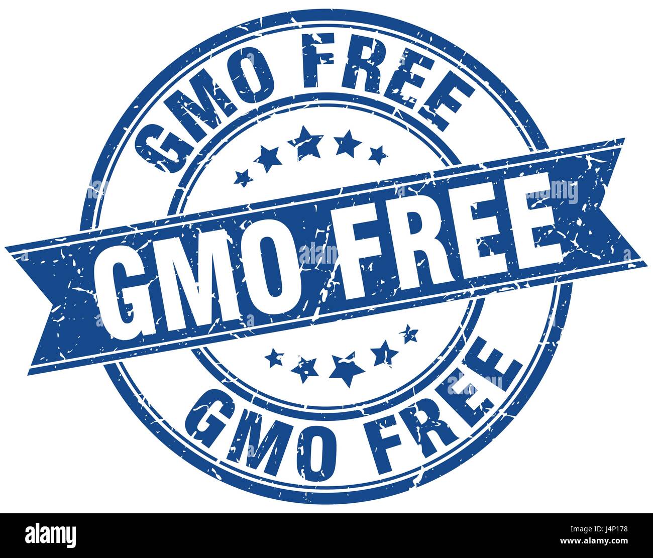 gmo free round grunge ribbon stamp Stock Vector Image & Art - Alamy