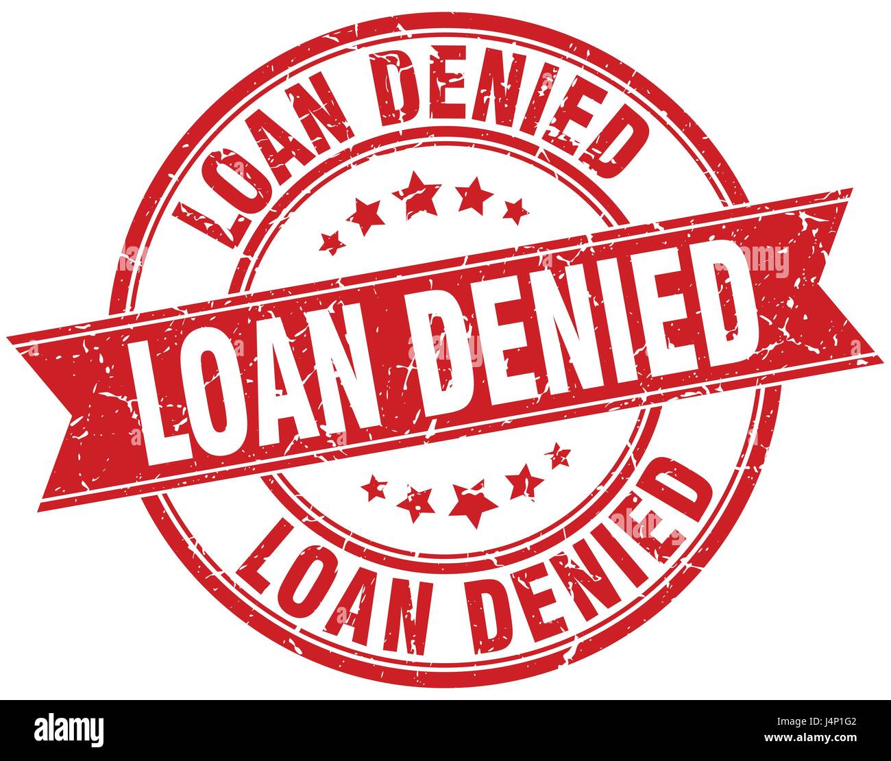 loan denied round grunge ribbon stamp Stock Vector Image & Art Alamy