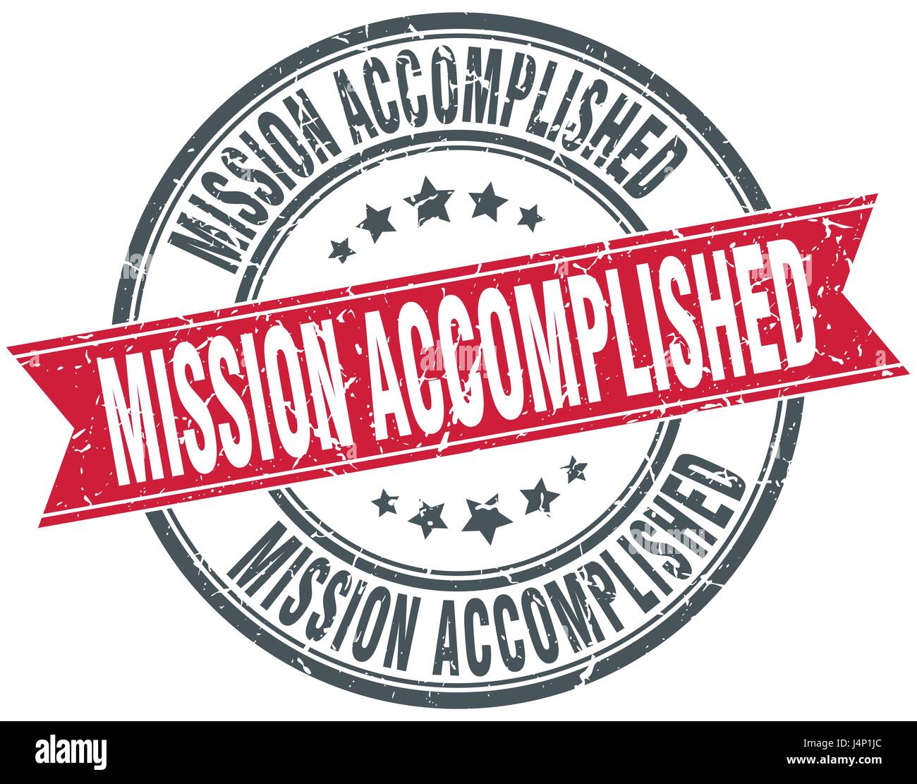 Mission complete red round grunge hi-res stock photography and images ...