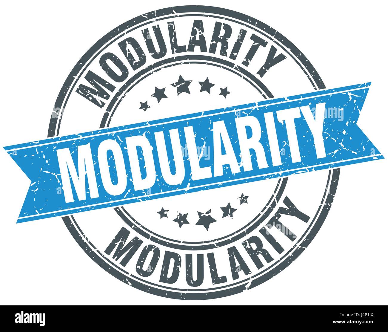 modularity round grunge ribbon stamp Stock Vector Image & Art - Alamy